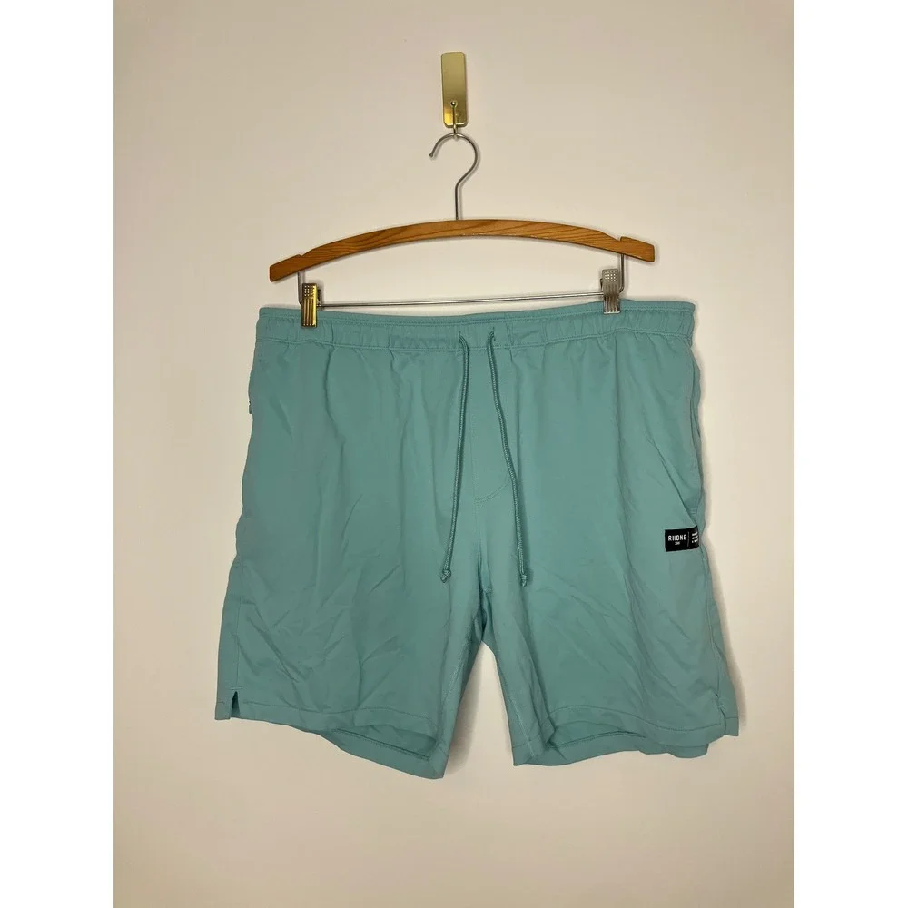 Rhône retro session pull on shorts teal men's size XL casual trendy beach summer